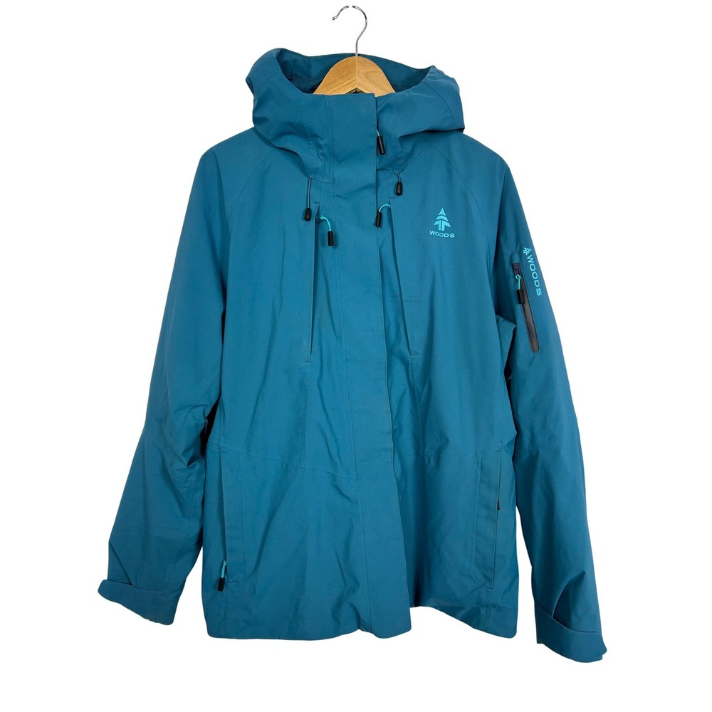 Woods Burgess Blue Hooded‎ Ski Jacket Gorpcore Utility Winter Coat Small